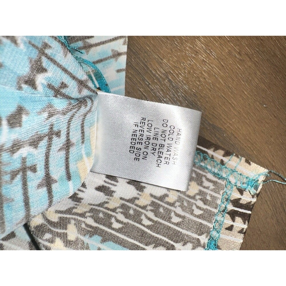 Dressbarn Tank Top Size 2X chevron print teal turquoise - Picture 8 of 8